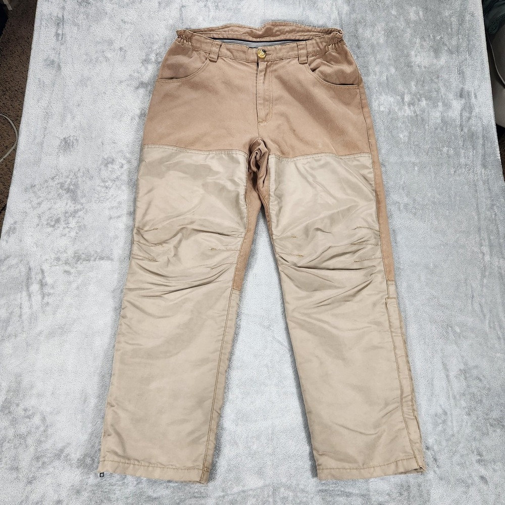 Orvis Pants Mens 34x32 Brown Missouri Breaks Field Lined  Cargo Elastic Waist